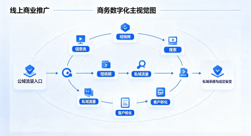 梅河口市线上商业推广怎么做？全域流量闭环搭建与低成本转化实战指南